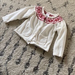 Gymboree white cardigan